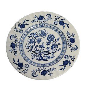 BLUE NORDIC onion BREAD PLATE J&G Meakin England 7 inches English Ironstone